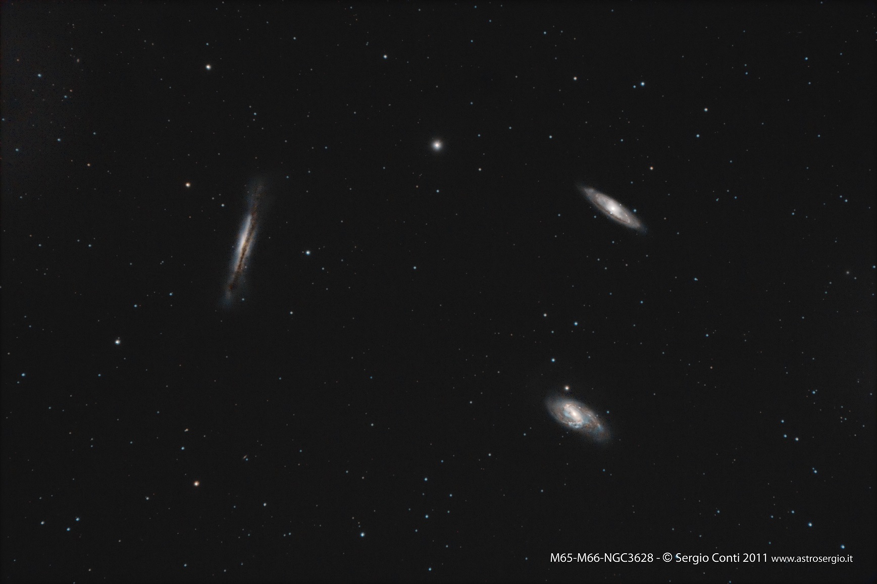 M65 – M66 – NGC 3628 – Tripletto del Leone